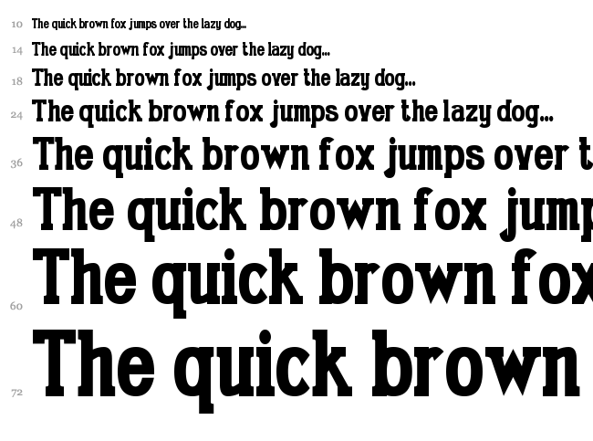 Gabriel Serif font waterfall